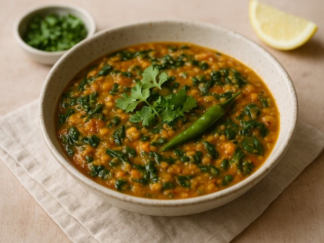 RED Lentil AND Spinach DAHL