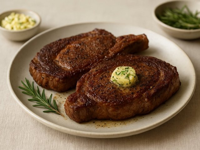 REVERSE SEARED RIB EYES