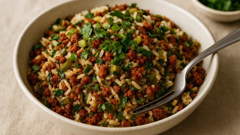 RICE Dressing WITH Chorizo AND Chiles