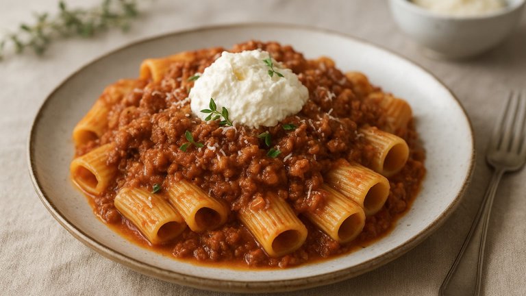 Rigatoni A La Bolognese