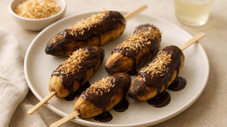 Roasted Banana–coconut Pops