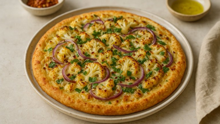 Roasted Cauliflower Pizza