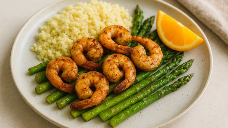 Roasted Cumin Shrimp and Asparagus