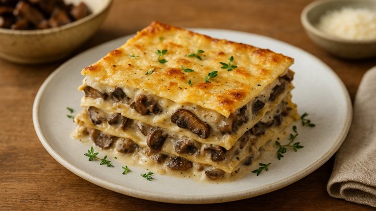 Roasted Mushroom Lasagne