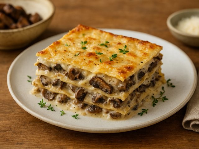 Roasted Mushroom Lasagne