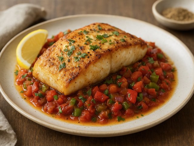 Roasted Portuguese Halibut