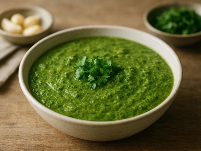 Roasted Tomatillo Spinach Sauce