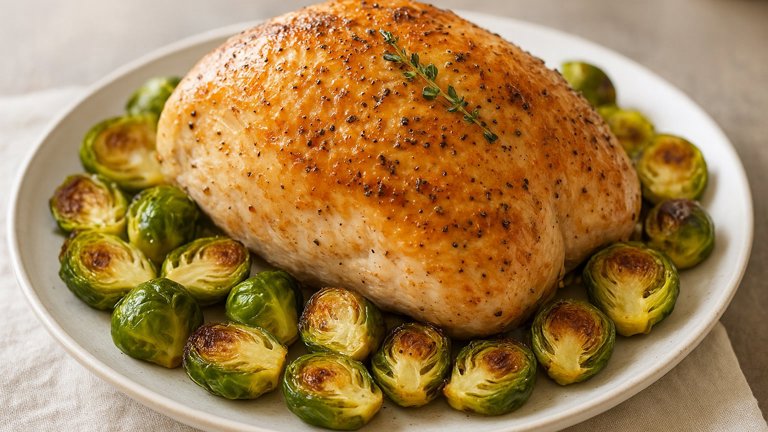 Roasted Turkey Breast With Brussels Sprouts