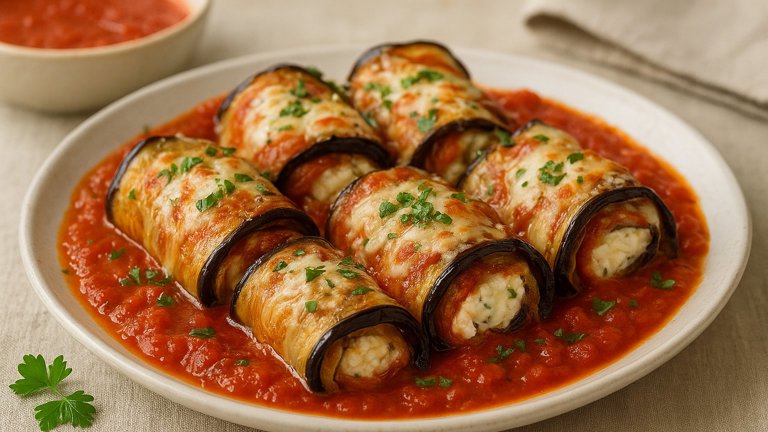 Rolled Stuffed Eggplant