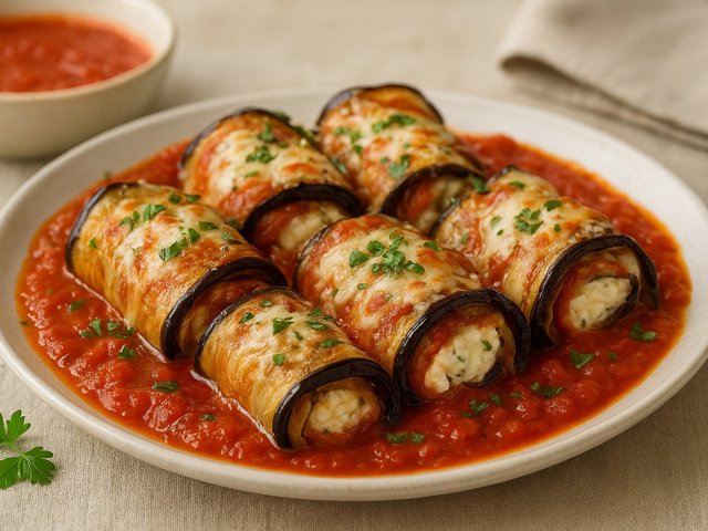Rolled Stuffed Eggplant