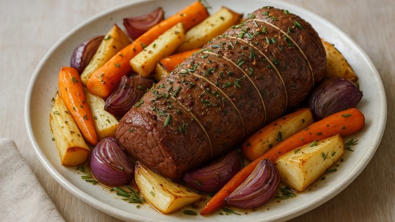 Rosemary Beef Tenderloin With Root Vegetables