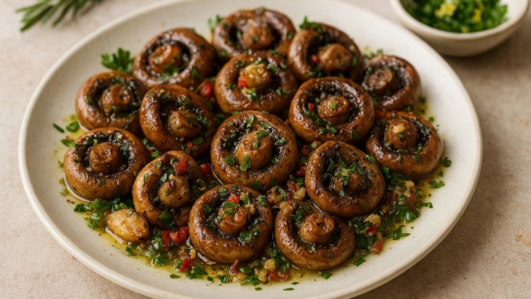 Rosemary-Roasted Mushrooms With Garlic-Anchovy Butter