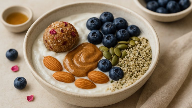 Rosewater Bliss Ball & Yogurt Bowl