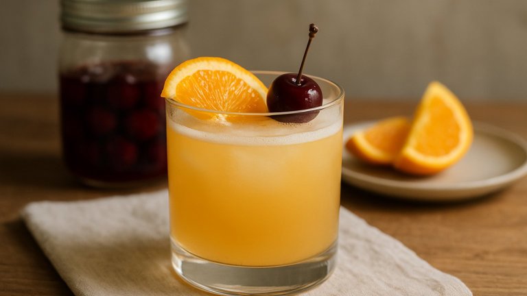 RYE Whiskey Sours WITH Homemade Cocktail Cherries