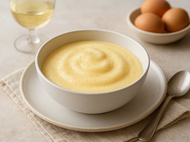 Sabayon With White Wine Or Orange Liqueur