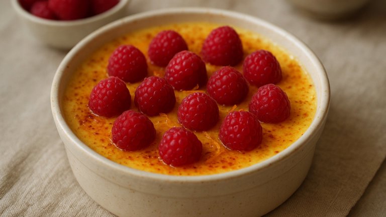Saffron, Raspberry And Orange Blossom Crema Catalana