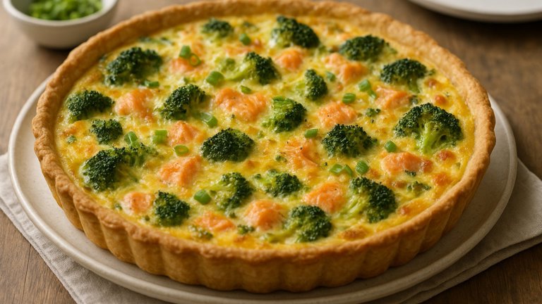 Salmon And Broccoli Quiche
