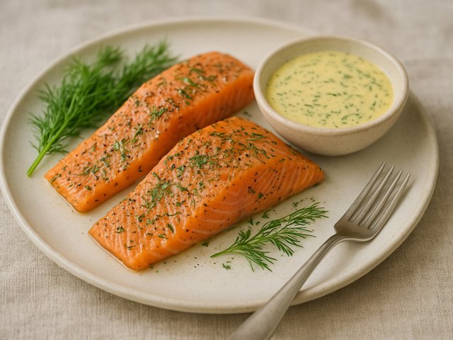 Salmon Gravlax With Dijon-Dill Sauce