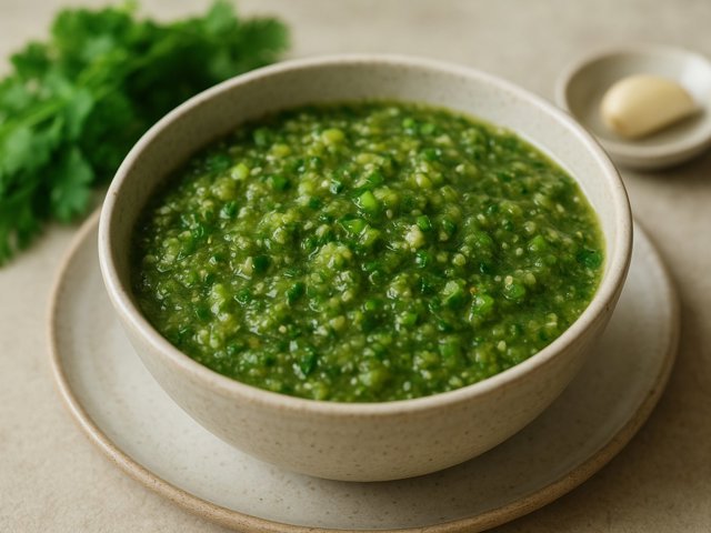 Salsa Verde Cruda (Raw Tomatillo Salsa)