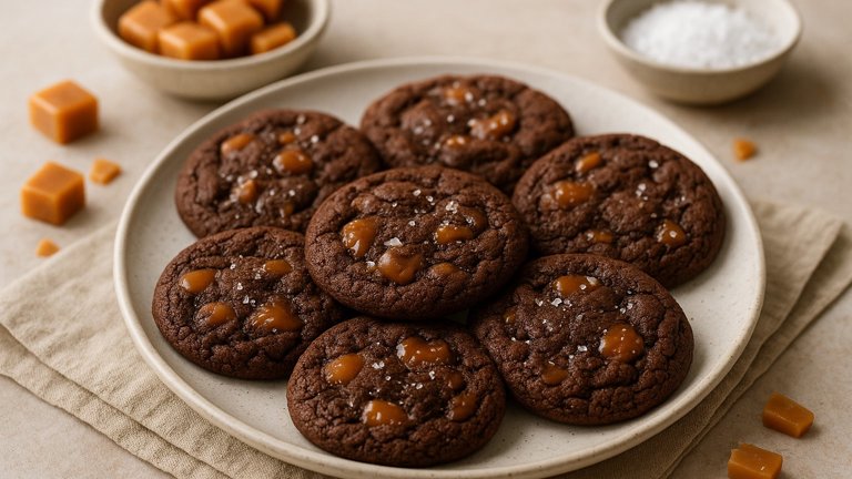 Salted Chocolate Caramel Cookies