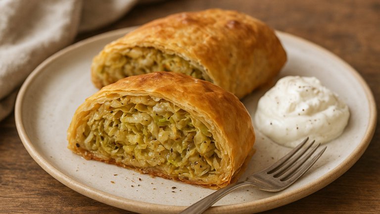 Savory Cabbage Strudel