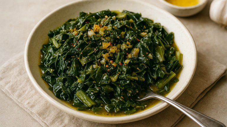 Savory Collard Greens With Niter Kibbeh (Ye’abasha Gomen)