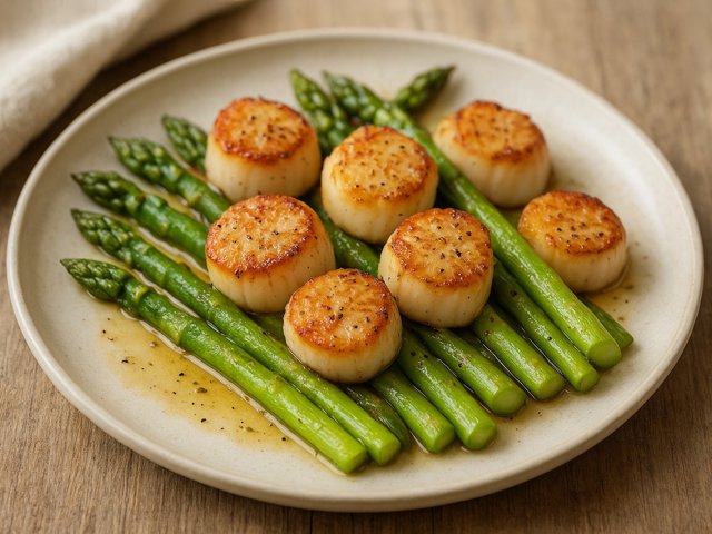 Scallops with Asparagus