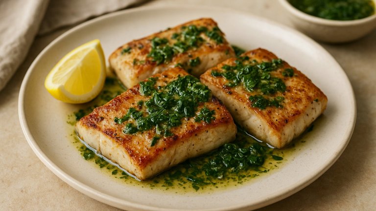 Seared Mahi Mahi with Zesty Basil Butter