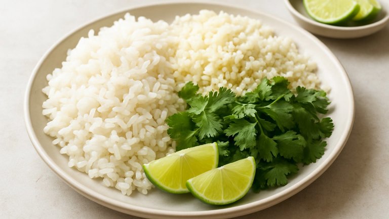 Serving: White Rice, Cauliflower Rice, Cilantro, Lime Wedges&hellip;