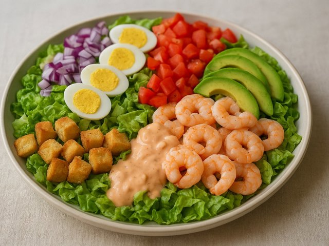 Seven-Layer Shrimp Louie Salad