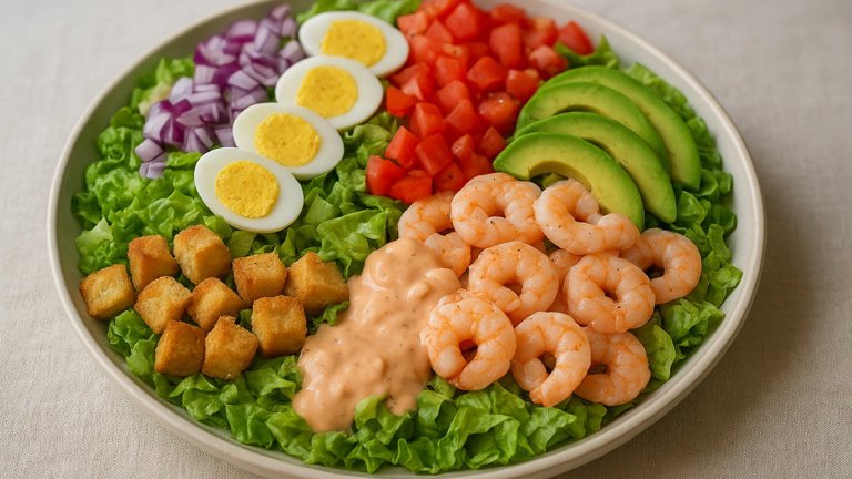 Seven-Layer Shrimp Louie Salad