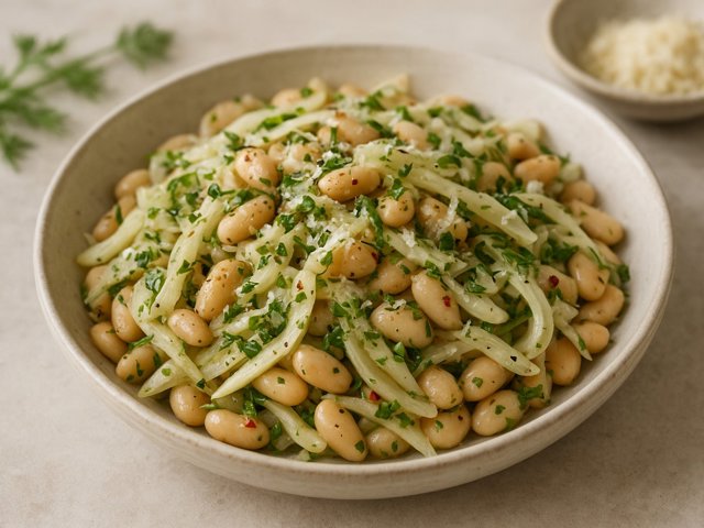 Shaved Fennel And White Bean Salad