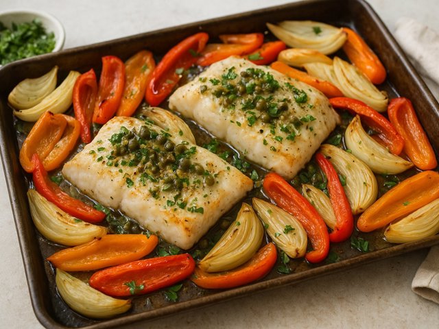 Sheet Pan Fish & Vegetables