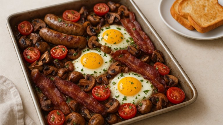 Sheet Pan Sausage & Egg Breakfast Bake