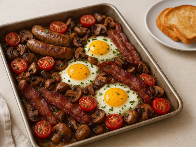 Sheet Pan Sausage & Egg Breakfast Bake