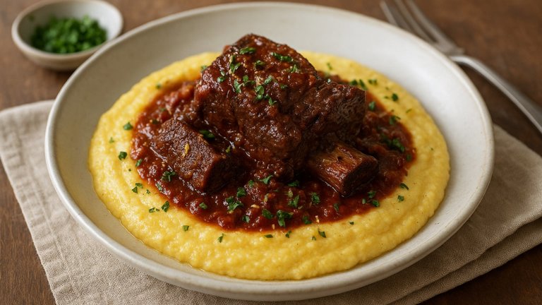 Short Ribs With Creamy Polenta