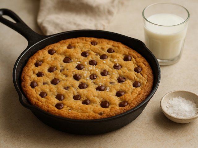Skillet Chocolate Chip Cookie