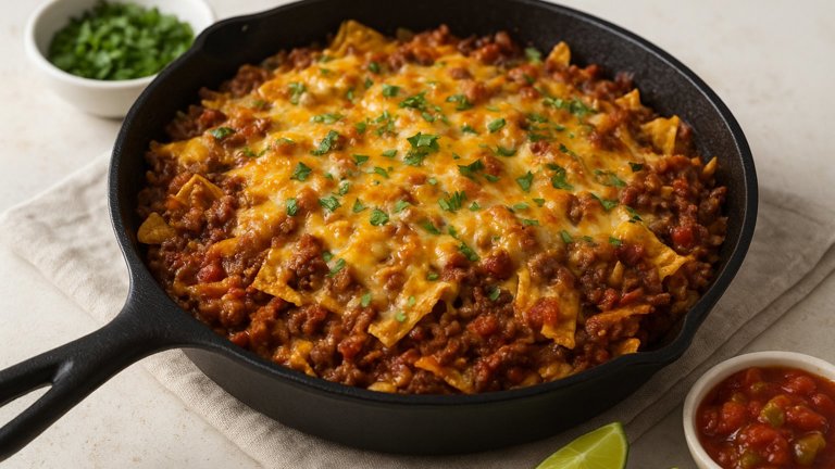 SKILLET INSIDE-OUT TACO BAKE
