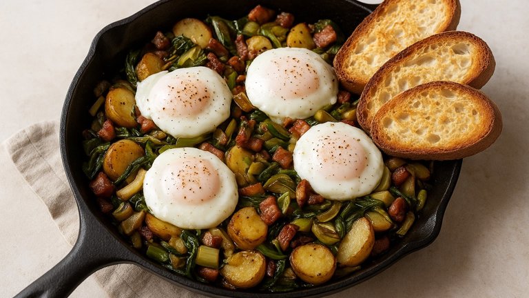 SKILLET RAMPS & YUKON GOLD POTATOES
