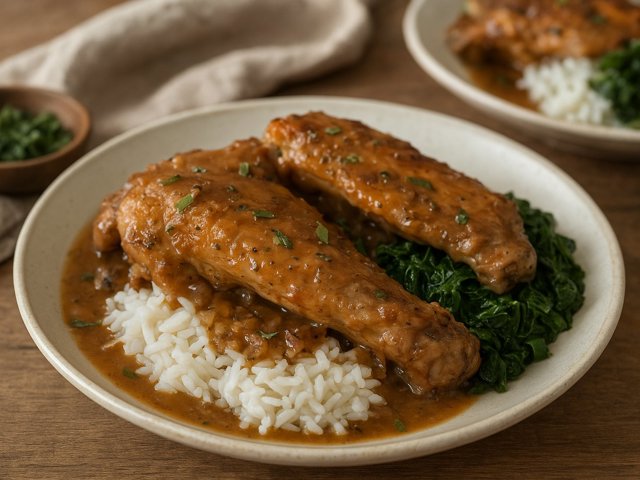 Slow Cooker Smothered Turkey Wings