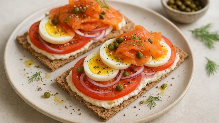 SMOKED SALMON EVERYTHING TOASTS