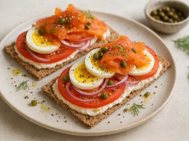 SMOKED SALMON EVERYTHING TOASTS