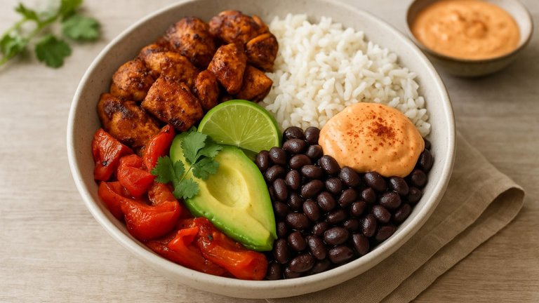 Smoky Chicken Black Bean Fiesta Bowl
