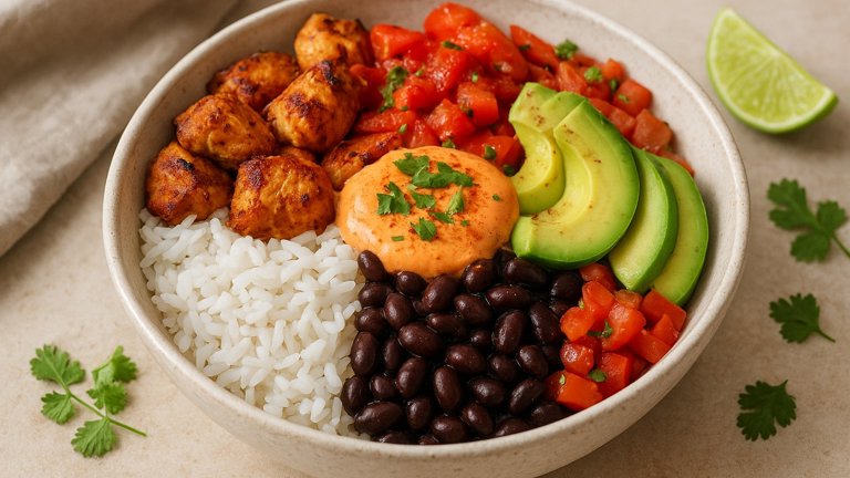 Smoky Chicken Black Bean Fiesta Bowl
