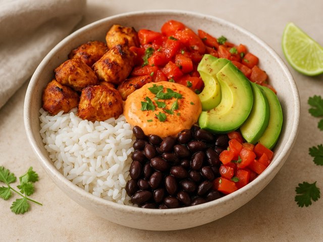 Smoky Chicken Black Bean Fiesta Bowl
