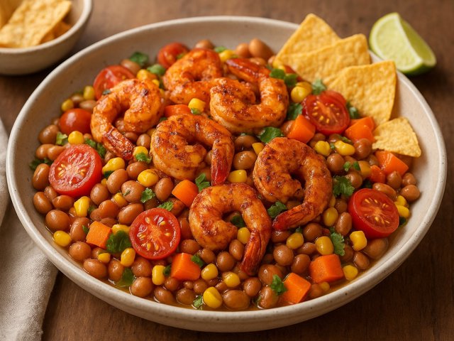 Smoky Shrimp And Bean Salad