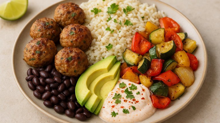 Smoky Turkey Loaded Rice Plate