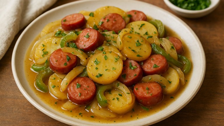 Smothered Potatoes And Sausage