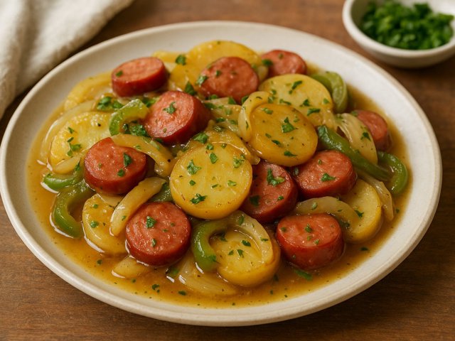 Smothered Potatoes And Sausage