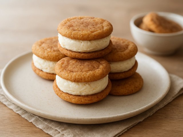 Snickerdoodle Ice Cream Sandwiches